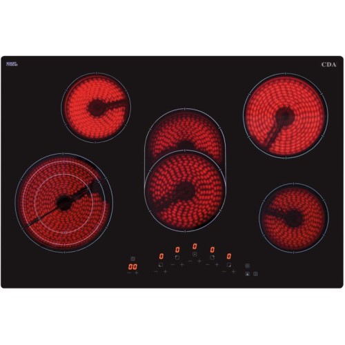 CDA - 5 Zone Ceramic Front Touch Control Hob, 770mm Wide