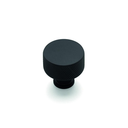 Kitchen Handles - Fender Knurled Knob / Black (132)