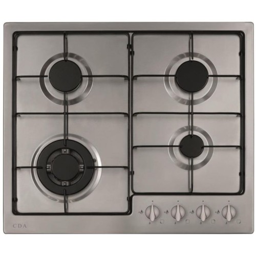 CDA - 4 Burner Gas Hob, Enamel Pan Supports, Front Control