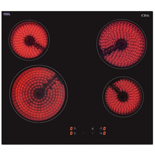 CDA - 4 Zone Ceramic Hob, 60cm, Front Touch Control