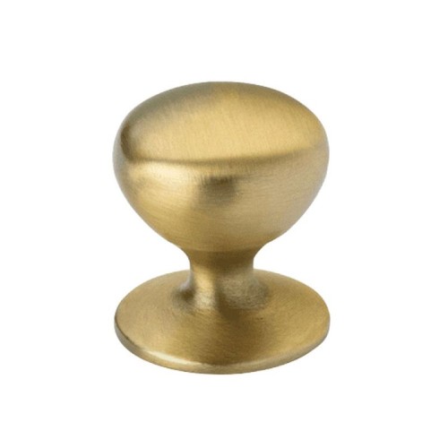 Kitchen Handles - Oxford Knob / Brushed Satin Brass (121)