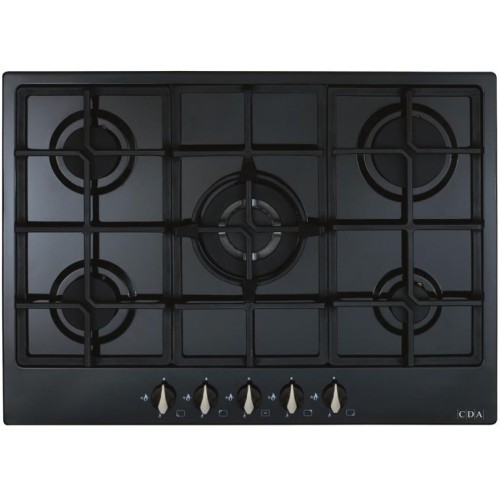 CDA - 5 Burner Gas Hob, Cast Iron Pan Supports, Wok Burner